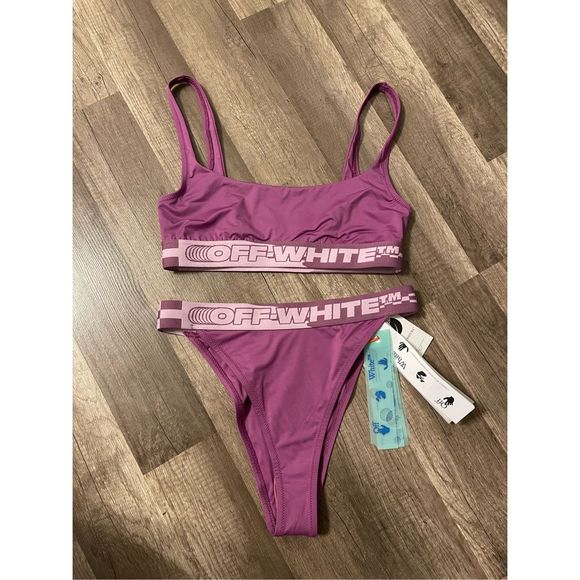 OFF-WHITE Logo Band Two-Piece Swimsuit - Picture 5 of 9